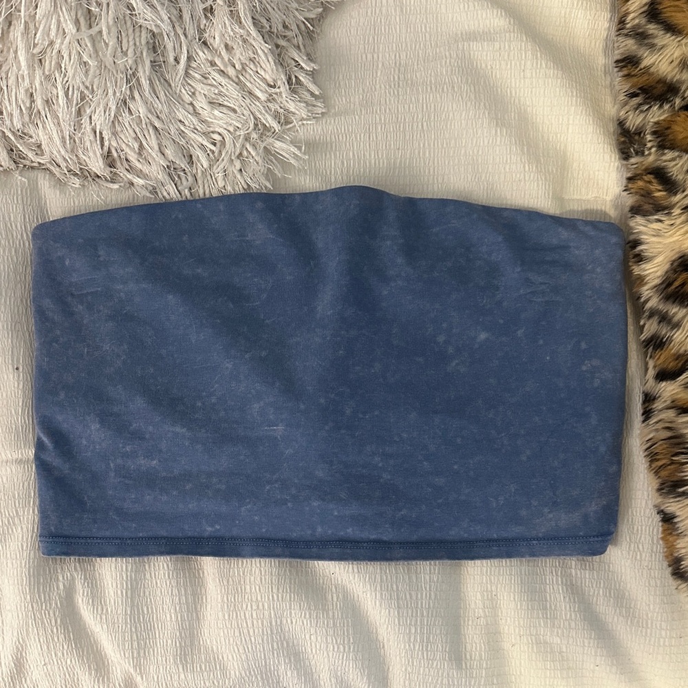 AERIE cropped blue tube top